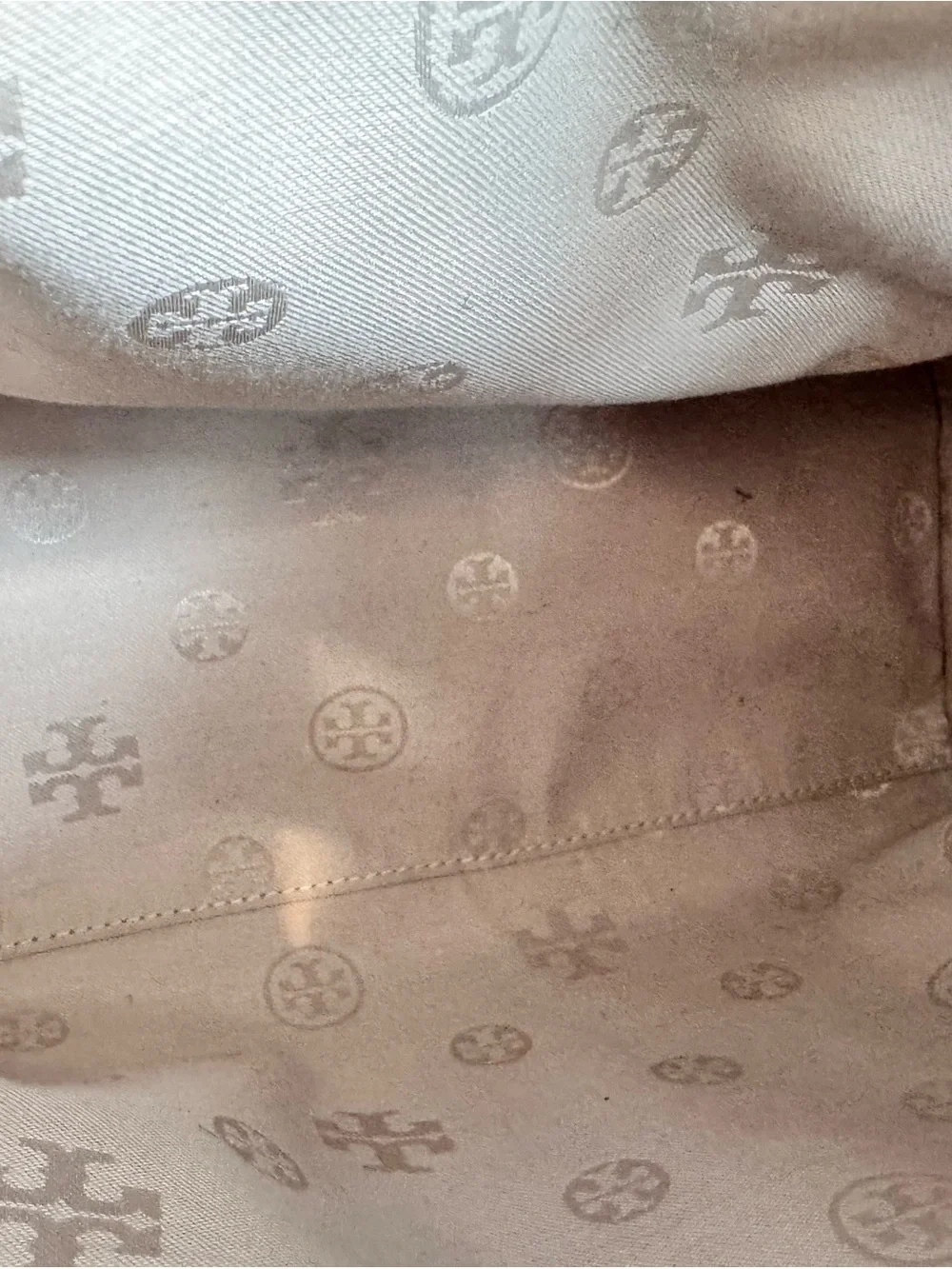 Tory Burch Carter Flap Backpack Luna Light Blue/Gray Trendy Purse Handbag $498